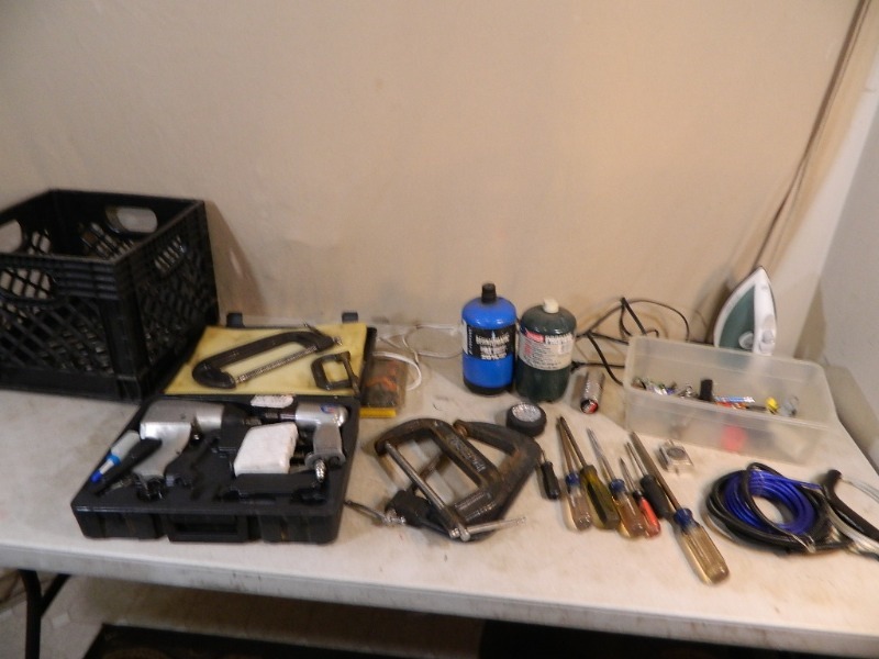 lot 156 image: Air Tools, C-Clamps, Tools, Etc