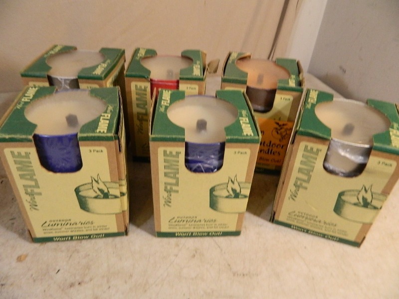 lot 167 image: 6 New Boxes of Wind Flame Candles