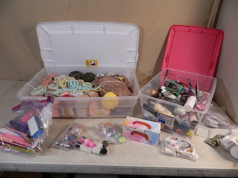 lot 192 image: Yarn and Nail Supplies