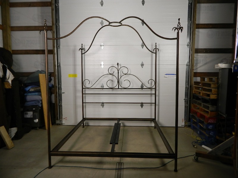 lot 21 image: High End Kolkka Empress Steel Canopy Style Bed