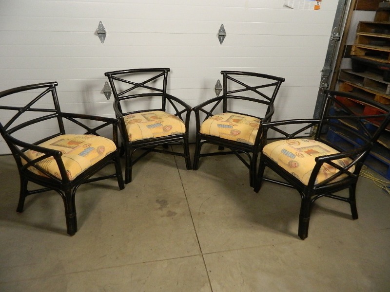lot 36 image: Set of 4 High End Rattan Lane Venture Chairs