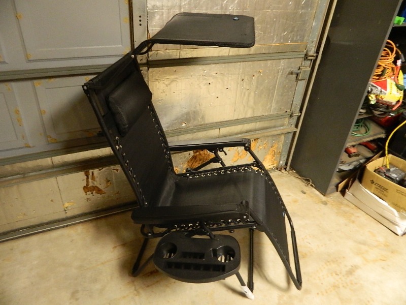 lot 69 image: New Bliss Gravity Free Recliner with Canopy and Tray