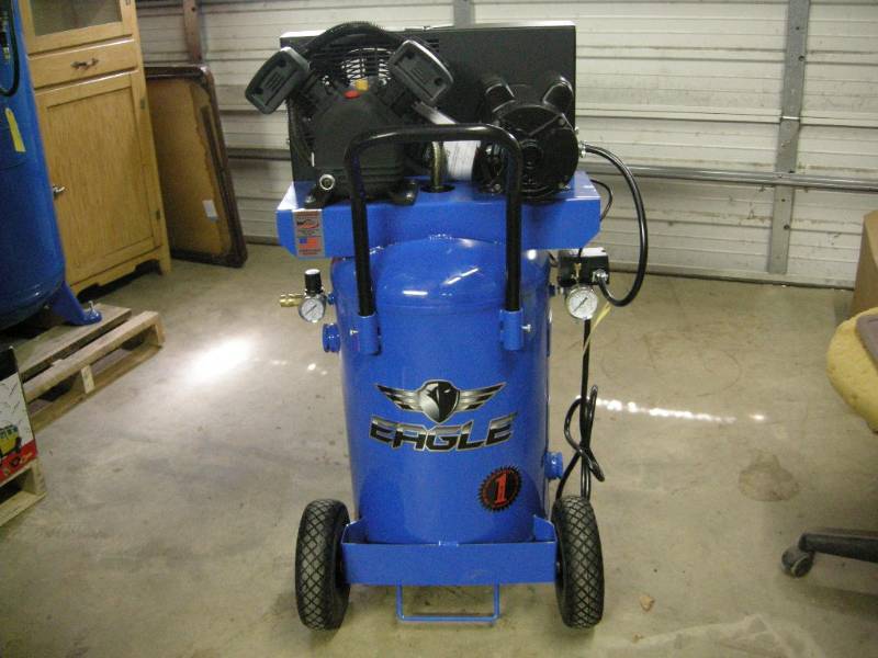 lot 6 image: Eagle 24 Gallon Portable Upright Air Compressor
