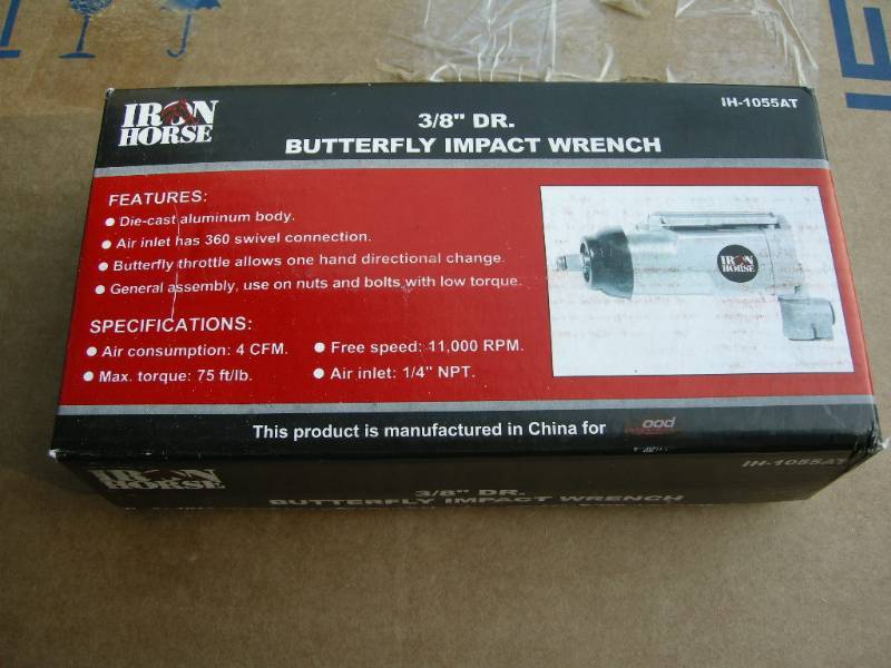 lot 41 image: Iron Horse 38 Butterfly Impact Wrench