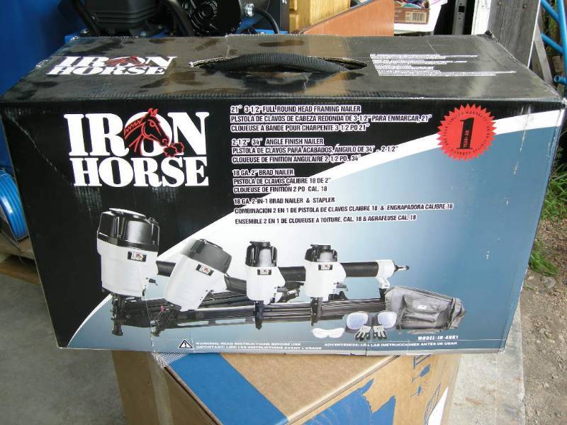 lot 36 image: Iron Horse 4 pc Nailer Combo