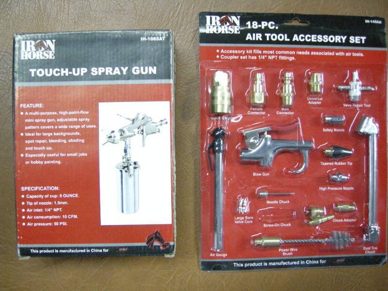 lot 55 image: Iron Horse Touch-up Gun and Air Accessories