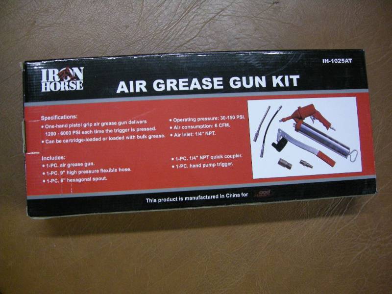 lot 58 image: Iron Horse Air Grease Gun Kit