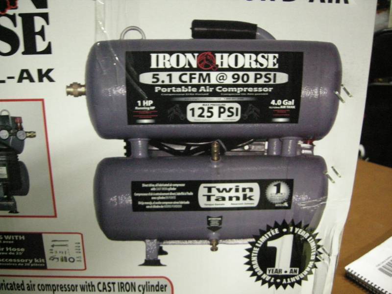 iron horse air compressor 4 gallon