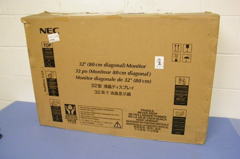 lot 10 image: NEC 32 LED Edge-Lit Commercial Grade DisplayMonitor with Integrated Tuner, Model E324