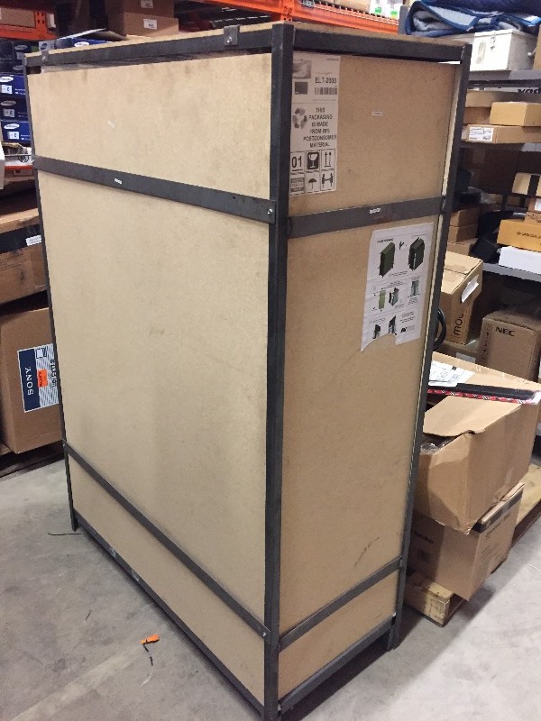 lot 4 image: New in Crate  AVTEQ ELT-2000 Flat Panel Display Cart up to 70 Flat Panel & AudioVideo Storage System