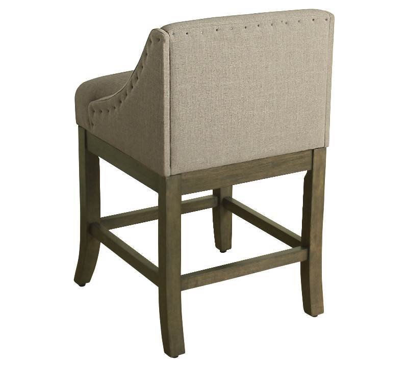 lot 25 image: New In Box (Set of 2 Chairs ) Low Back Nailhead Trim 24 Counter Stool
