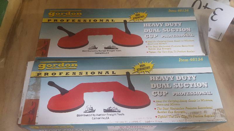 lot 341 image: Lot of (2) Gordon Professional Heavy Duty Dual Suction Cups