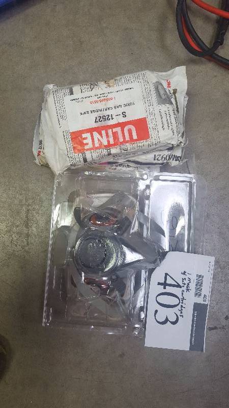 lot 403 image: Respirator Mask, 4-Sets Multi-GasVapro Cartridges BBB
