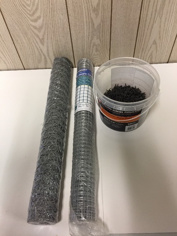 lot 70 image: Poultry Netting, Hardware Cloth, Screws