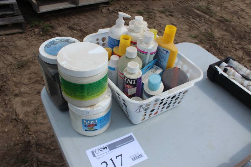 lot 217 image: Aquarium Chemicals Includes Water Conditoner, Rid-Ich, Stress Coat, Black Diamond Carbon
