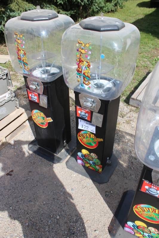 lot 177 image: Lot of (2) $.50 Toy Dispenser Machines