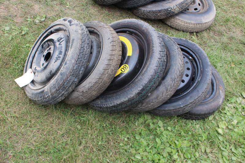 lot 126 image: Lot of (6) Spare Tires w Wheels