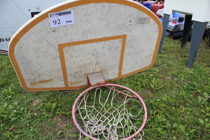 lot 92 image: Basketball Backboard, Rim, Net