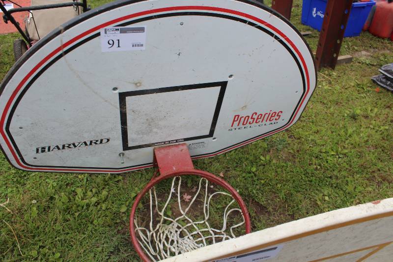 lot 91 image: Basketball Backboard, Rim, Net