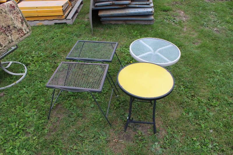lot 77 image: Lot of (4) Outdoor Patio Tables
