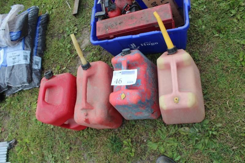 lot 46 image: Lot of (4) Plastic Gasoline Cans