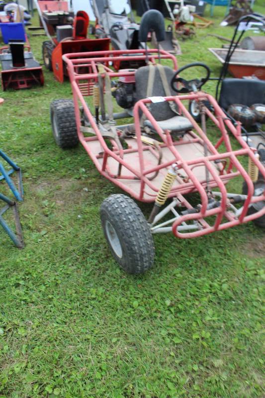 lot 13 image: Go Kart w Coil Over Suspension, Tube Frame, 4-wheel Off Road Tires, 5-Point Harness