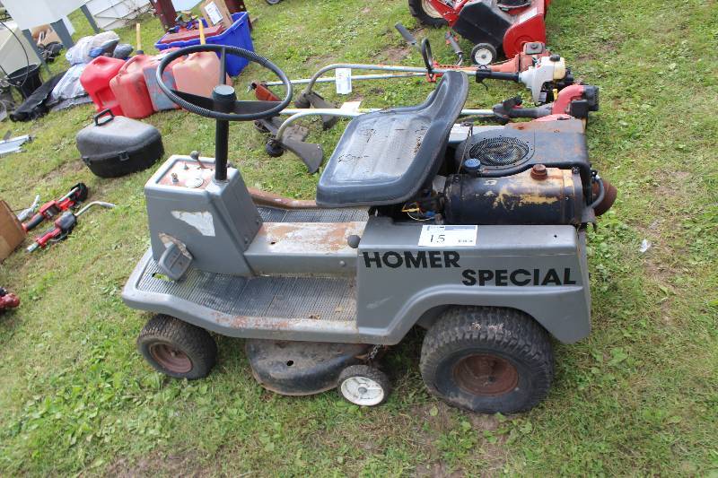 lot 15 image: Homer Special Rider Lawn Mower For Parts