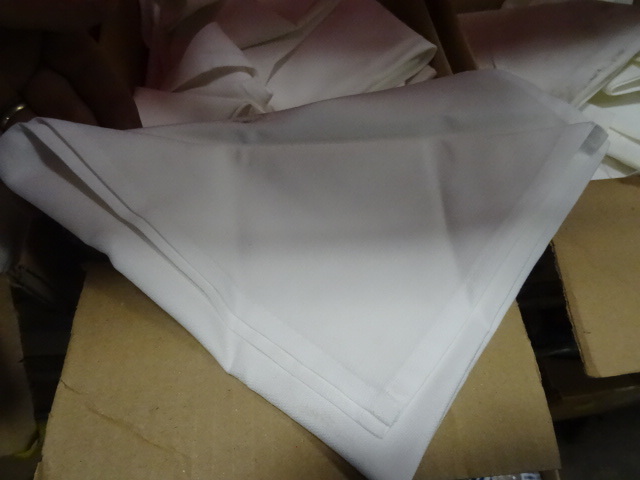 3 Boxes Of White Linen Napkins