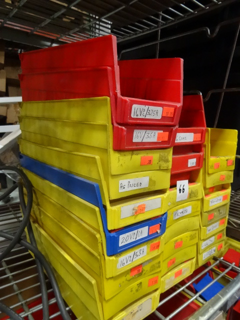 25 Plastic Hardware Bins 4 X 12