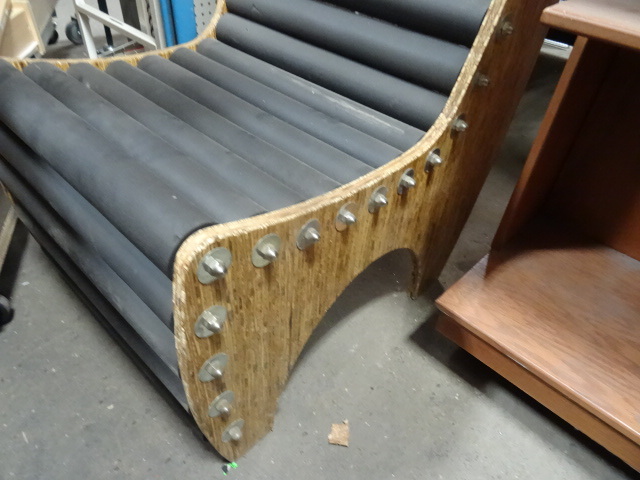 Wood Framed Cushioned Chair. One Of A Kind
