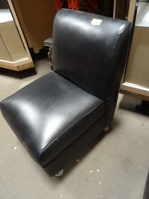 2 Leather Waiting Room Chairs.