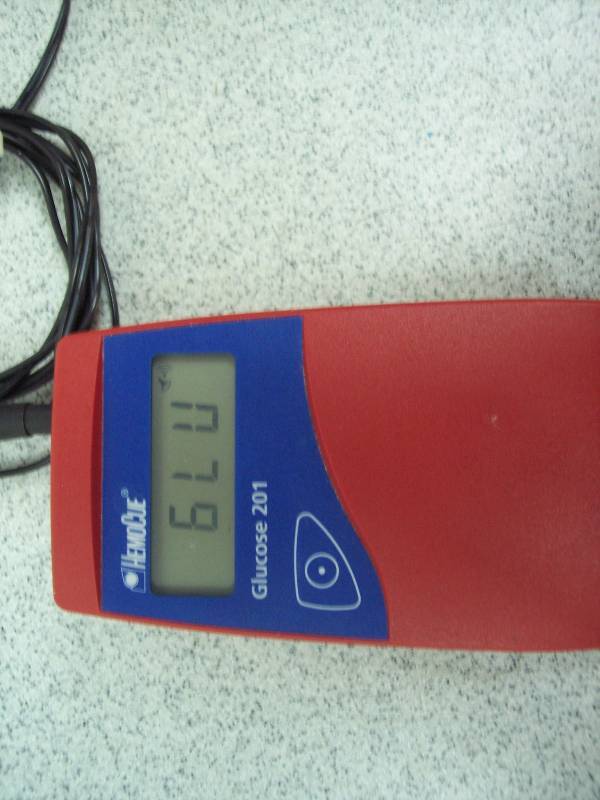 lot 33 image: Retails New $300 HemoCue 201 Glucose Analyzer With Adapter - Great Working Condition