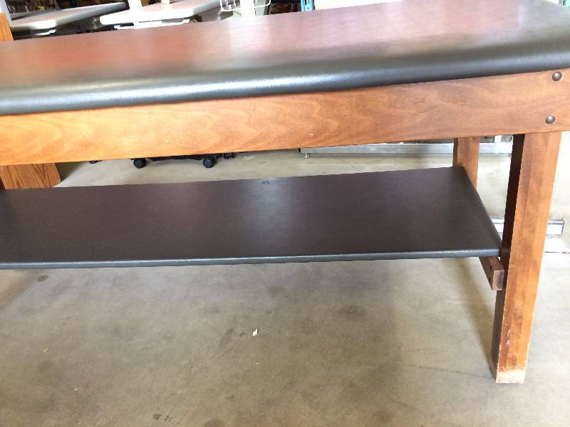 lot 6 image: Retails New $600 - Ritter 95 Treatment H Frame Multi-use Bed Exam Table 350lb Capacity with Under-the-Bed Storage Shelf For New Medical Practices, Industrial First Aid Areas, School Nurses Station - Excellent Condition