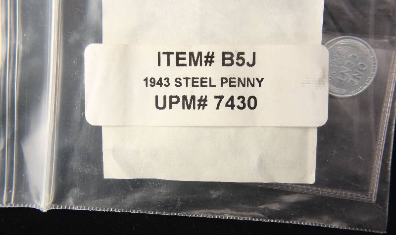 lot 09 image: 1943 US STEEL WWII WARTIME CENT