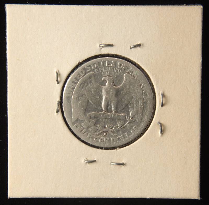 lot 34 image: 1936-D WASHINGTON SILVER QUARTER VF DETAILS CLEANED
