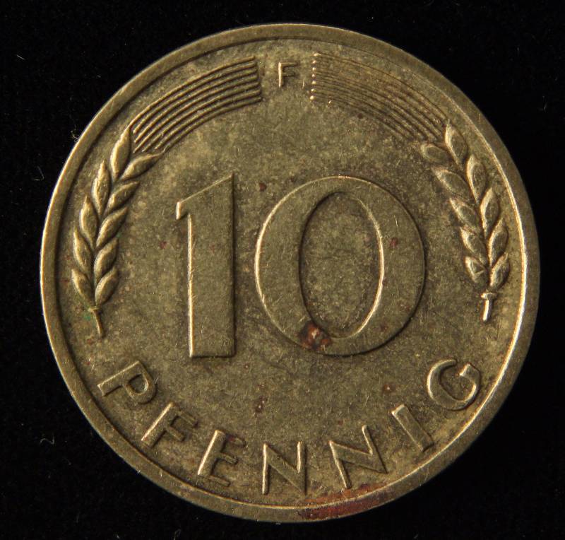 lot 52 image: 1950-F BUNDESREPUBLIK DEUTSCHLAND 10 PFENNIG FINE