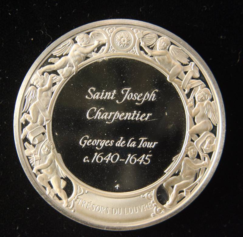 lot 66 image: 1.3 TROY OZ. .925 STERLING SILVER (1.2 OZ. PURE SILVER) ST JOSEPH ROUND