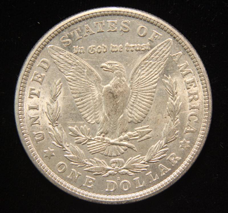lot 76 image: 1921-S MORGAN SILVER DOLLAR AU