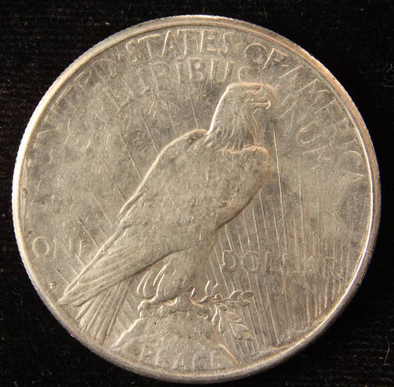 lot 21 image: 1923-S PEACE SILVER DOLLAR VF DETAILS CLEANED