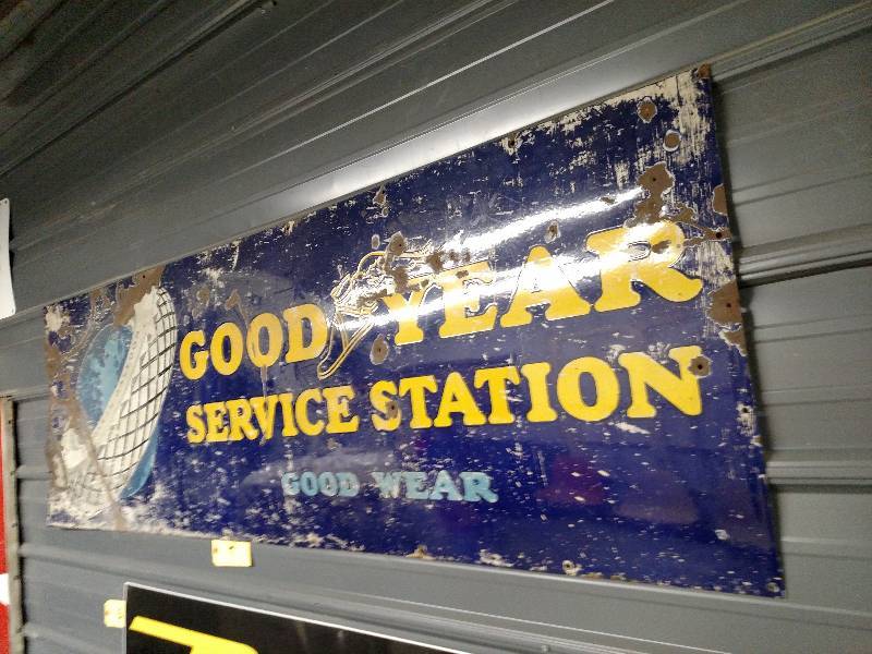 lot 4 image: Goodyear Porcelain Sign, 72x24...