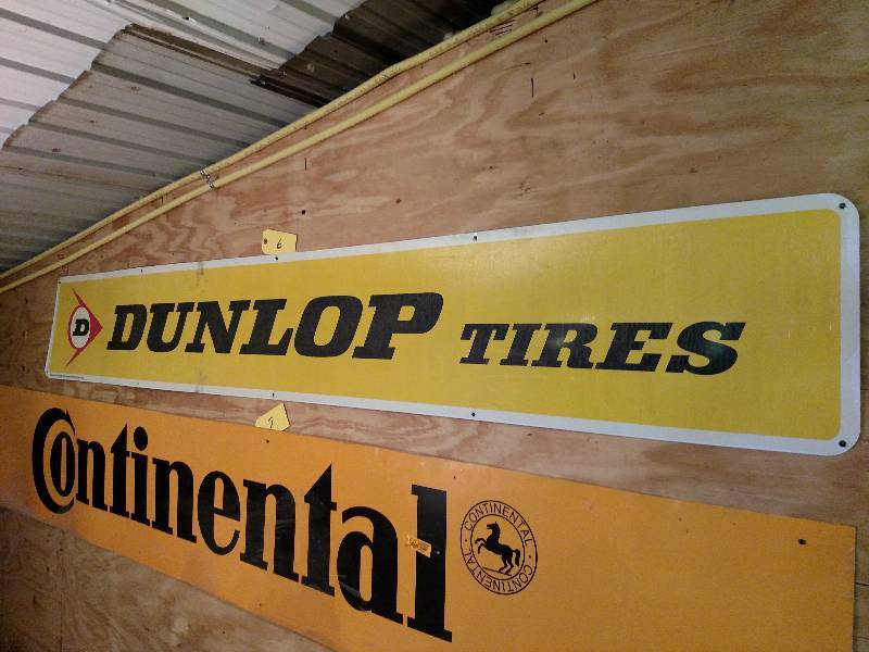 lot 6 image: Dunlop Tires Tin Sign, 96x14...
