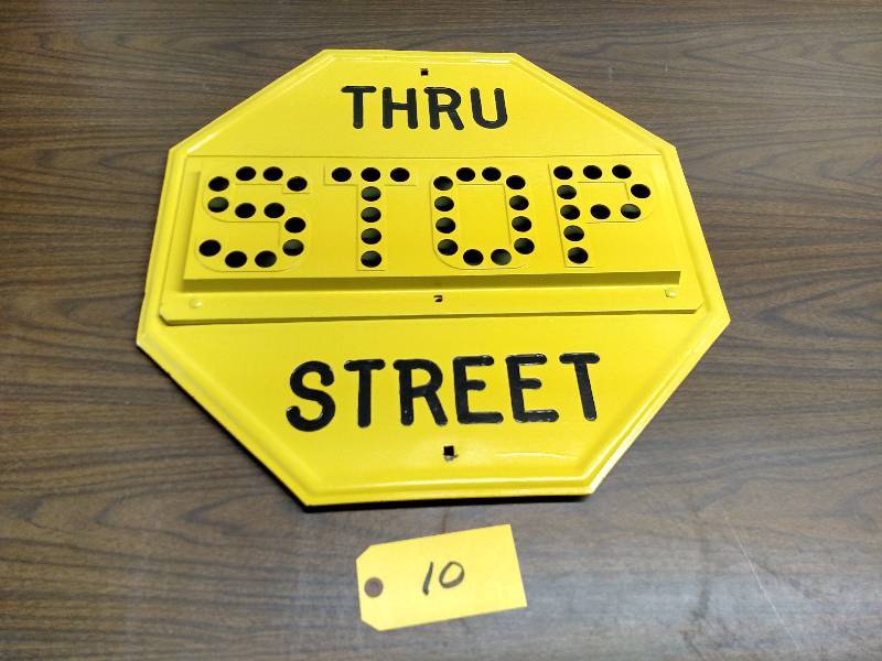 lot 10 image: Vintage Stop Sign, Older Restoratio...