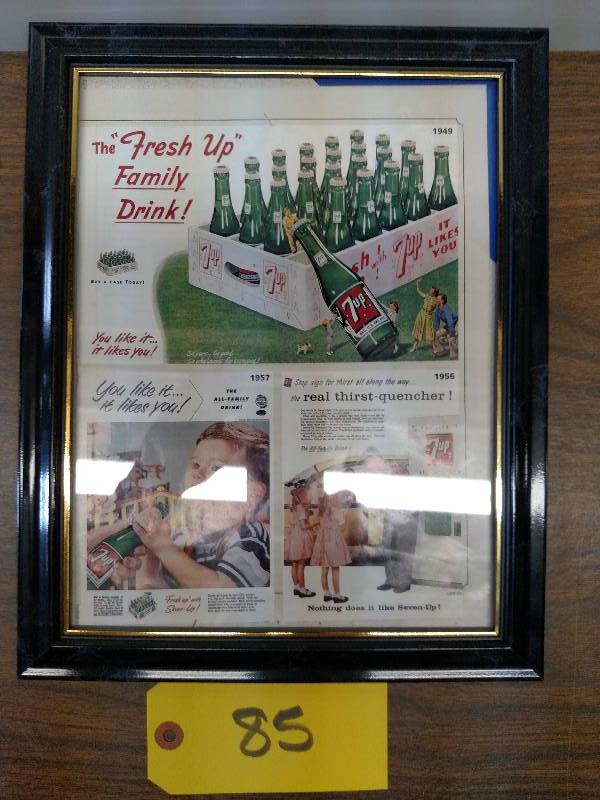 lot 85 image: 7 Up Print Ad, 1949, 10x13...