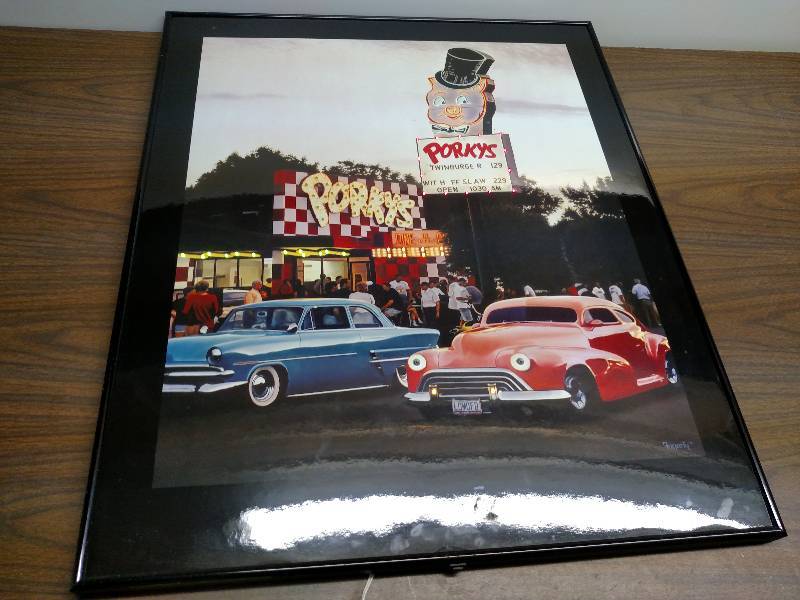 lot 91 image: Porkys Illuminated Sign, 24x30...