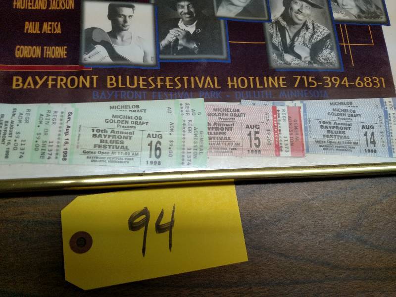 lot 94 image: Bayfront Blues Festival Poster, 18x...