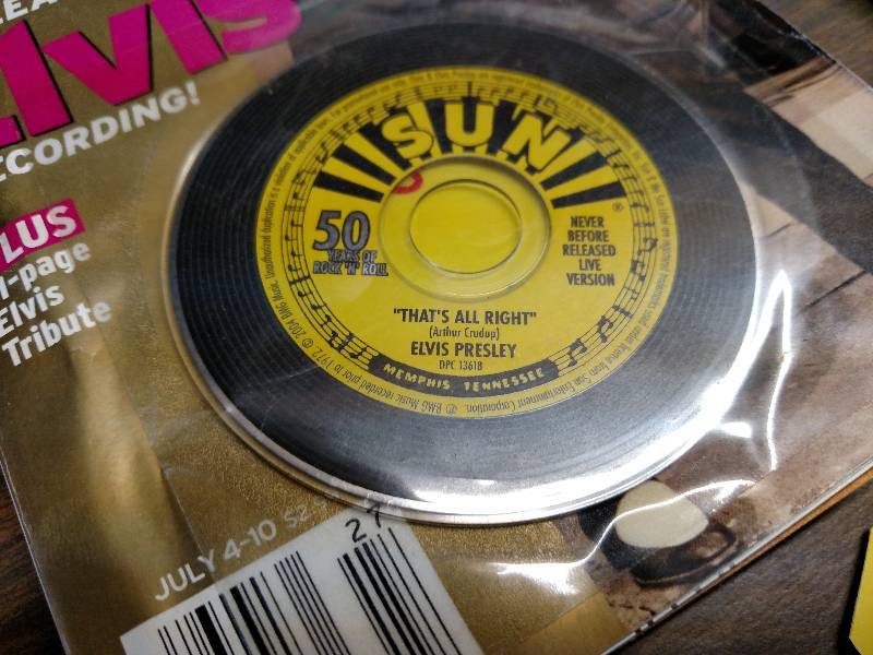 lot 108 image: (2) Elvis Pressley TV Guides with R...