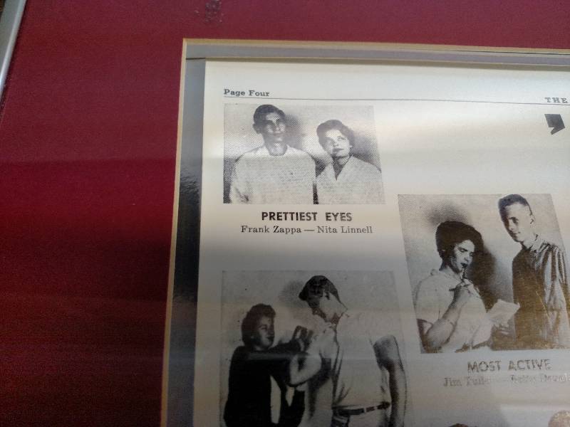 lot 109 image: Frank Zappa 1958 Hall of Fame, 17x2...