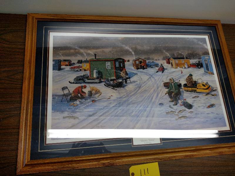 lot 111 image: Ken Zylla Print, Shanty Town, 40x27...