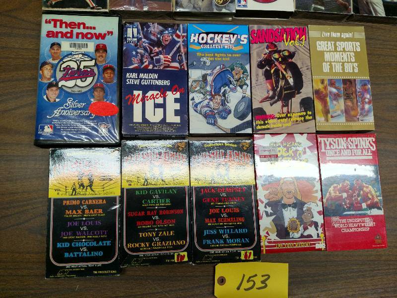 lot 153 image: (21) Asstd Sports VHS Tapes...