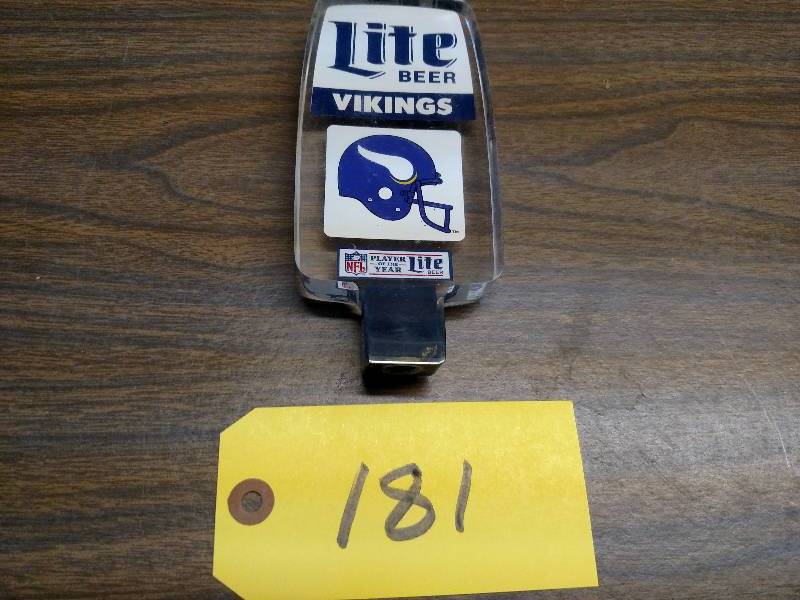 lot 181 image: Lite Beer Vikings Tap Handle...